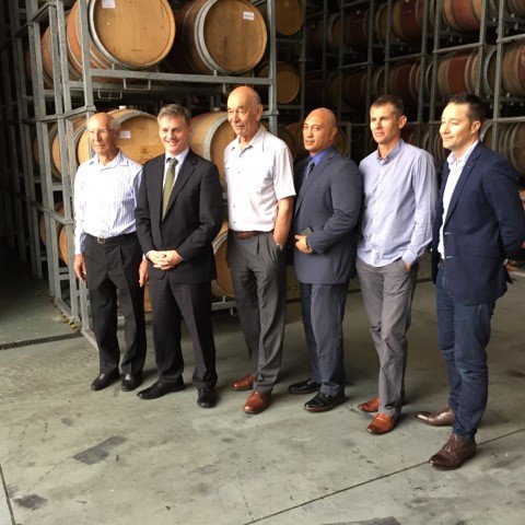 Bill English helps toast success of family owned wine brand