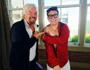 Jake Millar and Sir Richard Branson