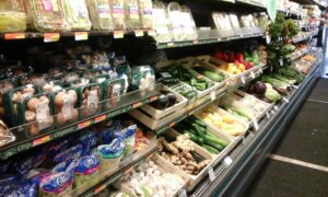 Organic produce supermarket