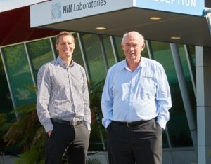 New Hill Labs CEO Dr Jonno Hill and his father Dr Roger Hill (2)