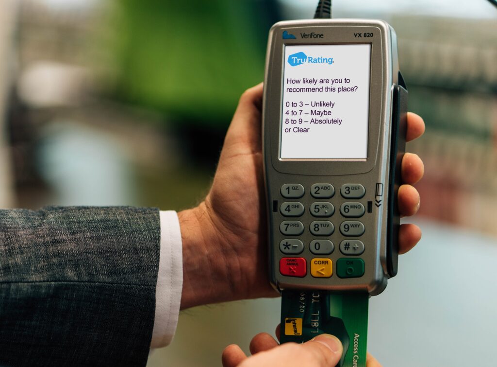 Giving customers a way to give feedback when they pay
