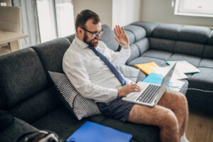 Man working from home