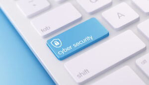 Cybersecurity blue key