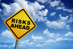 Risks Ahead sign